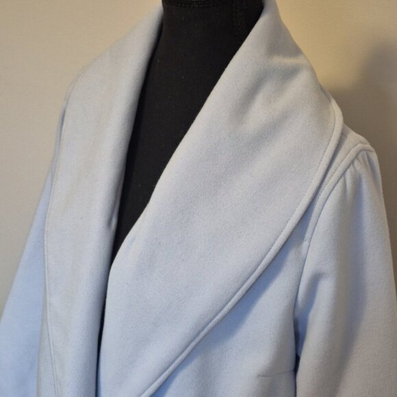 Banana Republic Davenport Blue Women's Shawl Collar Cape Coat - S - Picture 3 of 9